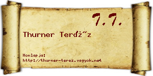 Thurner Teréz névjegykártya